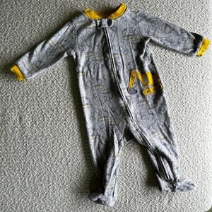 Carter's Boys 9 Months Excavator Grey Footed PJ Pajama
